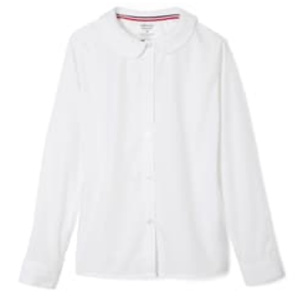French Toast White Shirt with Peter Pan Collar
